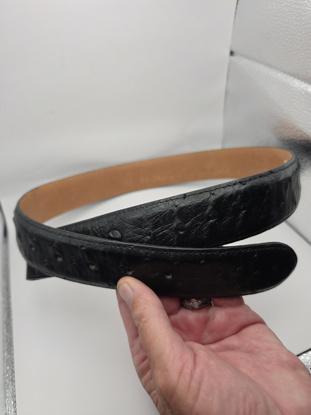 Men's Black Leather Belt - Classic Black Leather